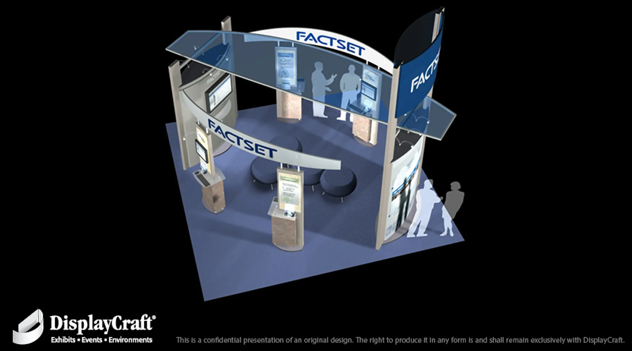 20x20 Isla booth design by DisplayCraft